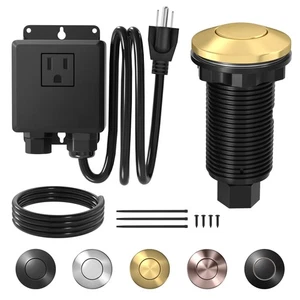 Garbage Disposal Air Switch Kit Waterproof Garbage Disposal Button Kit with L... - Picture 1 of 6