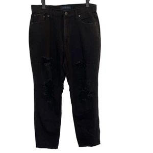Aeropostale Black Distressed Mom Jeans NWT - Bild 1 von 9