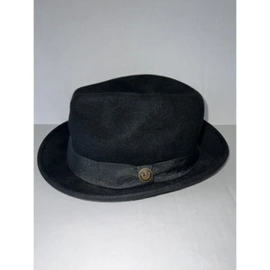 Sombrero Goorin Bros Negro Lana Fedora Clásico Audaz Hatmakers Desde 1895 Talla Grande - Imagen 1 de 6