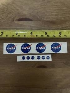 3 Lg Apollo NASA Meatball Logo + Bonus Water Slide Decal Sets - L@@K - Picture 1 of 1