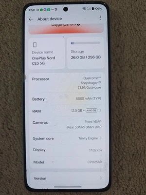 OnePlus Nord CE3 5G, Great Condition. 12GB, 256GB. CPH2569 Unlocked - Image 1 of 4