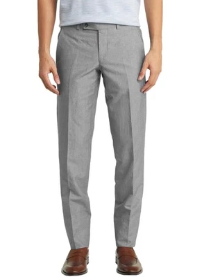 Pantalones de vestir Robert Graham Russell de lino para hombre 36 grises - nuevos con etiquetas $228 Foto 1 de 4