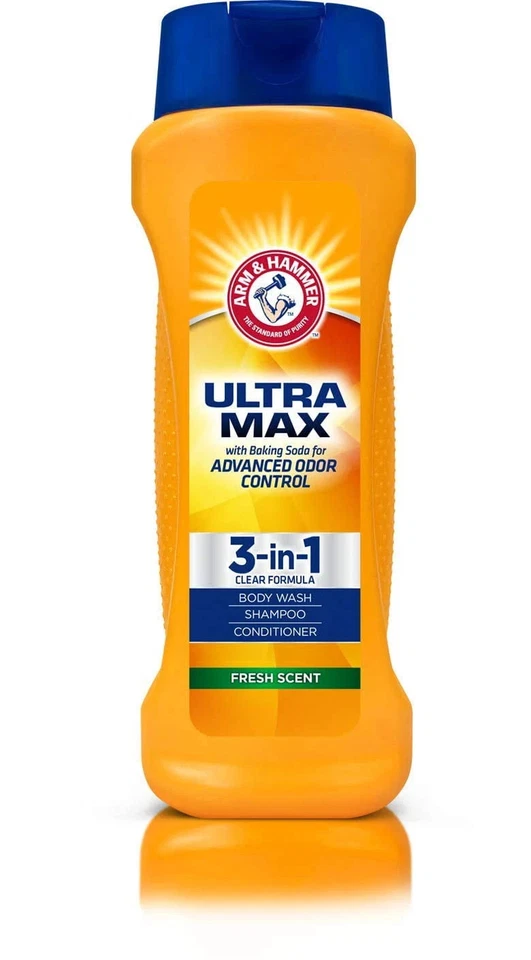 Champú acondicionador Arm & Hammer Ultra Max 3 en 1 aroma fresco jabón corporal 15 oz Foto 1 de 1