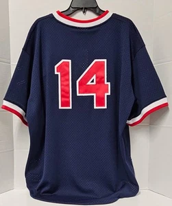 MAGLIA JIM RICE RED SOX 14 MITCHELLNESS BP NUOVA CON ETICHETTE ADULTO TAGLIA 2XL CLEARANCE - Foto 1 di 3