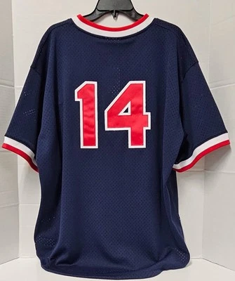 JERSEY JIM ARROZ RED SOX 14 MITCHELL NESS BP NUEVO CON ETIQUETAS ADULTO TALLA PEQUEÑA LIQUIDACIÓN Foto 1 de 3