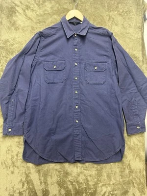 Vintage Lands End Shirt Adult Large Blue Made In USA Mens - Image 1 of 4