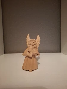 Vintage Terrcotta Handmade Angel Holding a Dove w/ Candle Holder - Picture 1 of 5