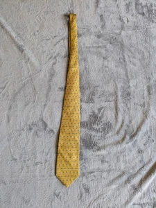 Brooks Brothers Makers Tie Mens Yellow Silk Champagne Bottle Print Made USA - Picture 1 of 4