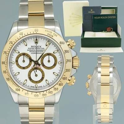 MINT Rolex Daytona 116523 White Dial Steel Yellow Gold Two Tone Steel Watch Box - Image 1 of 4