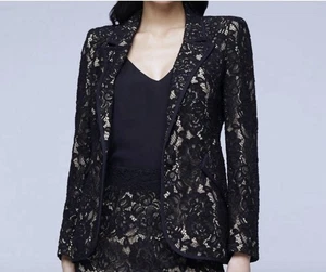 L’AGENCE Chamberlain Blazer Jacket In Black Lace SIZE 2 NWT - Picture 1 of 11