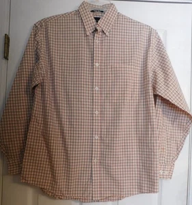 Camisa para hombre a cuadros de flecha manga larga con botones talla M 15-15,5 popelín 15 15 1/2 - Imagen 1 de 7