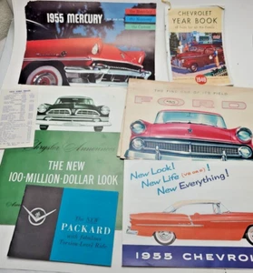 Chrysler, Ford, Chevrolet, Packard y Mercury 1955 folleto de ventas hoja de precios etc. - Imagen 1 de 19