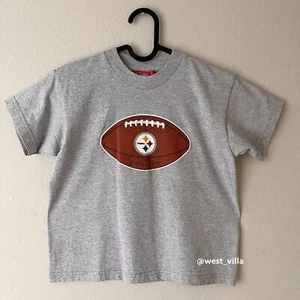 NFL Pittsburgh Steelers Football Logo Little Kids Cotton Tee Shirt Grey 7 Large - Picture 1 of 3