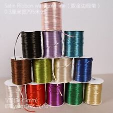 20yards Solid Satin Ribbons 3mm 1/8" Single Face Polyester Ribbon Sewing Crafts