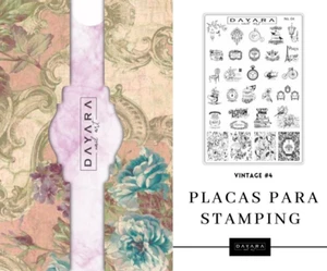 28 Vintage Designs DAYARA Nail Art Stamping Plate – Retro Stamp Tool for Nails - Picture 1 of 6