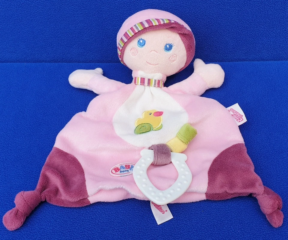 ZAPF CREATION MÄDCHEN PUPPE SCHMUSETUCH KUSCHELTUCH COMFORTER ROSA BEISSHILFE - Bild 1 von 1