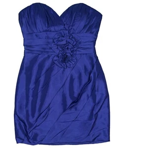 Laona Abend Cocktail Abschluss Party Brautjungfern Kleid kurz L Blau Rüschen NEU - Bild 1 von 3
