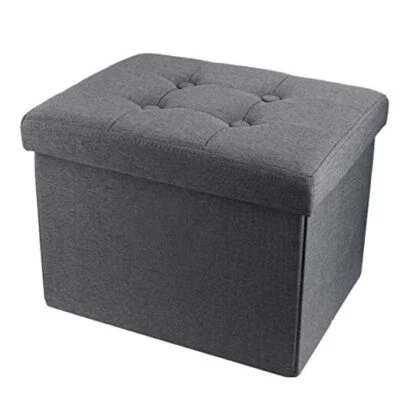  Storage Ottoman Folding Rectangle Cube Coffee Table Multipurpose 17.7*14*13in - Image 1 of 4