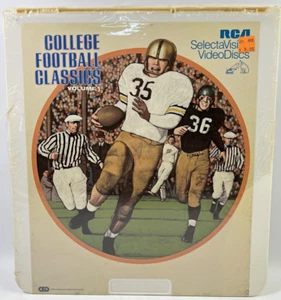 COLLEGE FOOTBALL CLASSICS Volume 1 CED RCA SelectaVision VideoDiscs Sealed - Picture 1 of 2