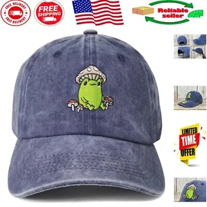 Adorable Frog and Mushroom Sun Hat - Vintage Style Accessory for All Seasons - Picture 1 of 9