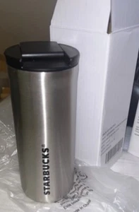Taza de matraz de viaje aislado Starbucks. Tapa plateada de acero inoxidable sin fugas 355 ml - Imagen 1 de 4