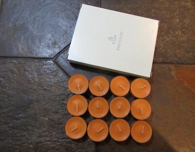 PartyLite TEALITE CANDLES~DULCE DE LECHE~Box of 12 Set NEW~RETIRED~V04430 Lot - Image 1 of 4