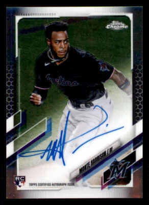2021 Topps Chrome Rookie AUTO #RAMH Monte Harrison - Image 1 of 2