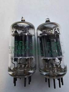 MATCHED PAIR sylvania RCA 5963 ECC82/12AU7 FAST FREE SHIPPING - Picture 1 of 8