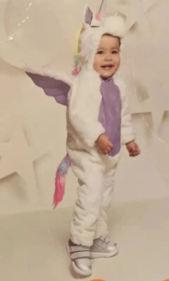 Disfraz Unicornio Infantil 0-6 Meses Blanco Peluche Blanco Halloween Envío Rápido Foto 1 de 4
