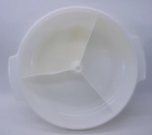 Tupperware Suzette White 608-3 Divided Serving Platter No Lid - Picture 1 of 5