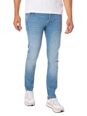 Jack & Jones de los hombres Vaqueros ajustados Glenn Original 330, Azul - Imagen 1 de 4