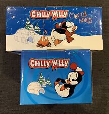 NOS Chilly Willy The Penguin Vintage 50's Cartoon Ice Cream Cereal Bowl + Mugs