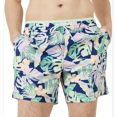 Chubbies Trunks Men's Size M GreeBlue /Multicolor The Night Faunas Stretch Swim - Image 1 of 4