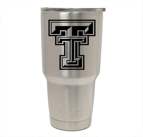 TEXAS TECH Red Raiders YETI Laser Engraved 20 or 30 oz. Stainless Steel Tumbler Cover