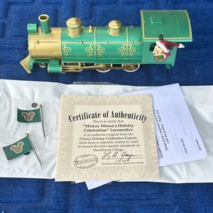 Disney Hawthorne Village Holiday Celebration Express Mickey Locomotive - Picture 1 of 9
