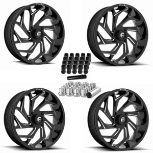 Set of (4) 18" Fuel UTV Reaction Wheels for Polaris 4x156 with Lug Nuts - Picture 1 of 4