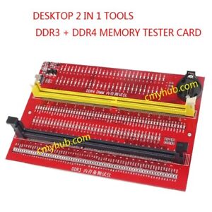 Repair Desktop Mainboard DDR3 & DDR4 RAM Memory Diagnostic Analyzer Tester Card
