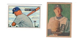 2005 Bowman Heritage Mahogany Baseball card Set 1-350 Verlander RC & Mantle #350 - Picture 1 of 1