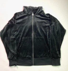 Felina Ladies Super Soft Luxe Velour Full Zip Long Sleeve Hoodie, Black, Size: S - Picture 1 of 5