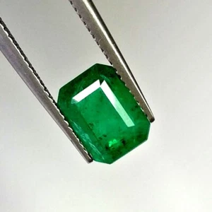 1.30ct Natural Emerald octagon ~ Rich green Zambian earth mined collection gem - Foto 1 di 5