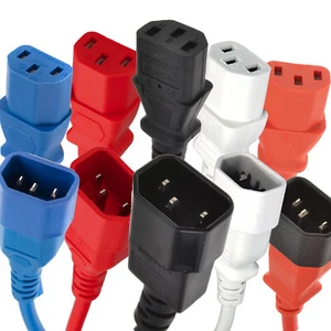 Potencia Cable Alargador IEC Macho a Hembra Conector IEC C14/C13 0.5m/1m/2m/10m - Imagen 1 de 36