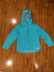 LL Bean Jacket Kids Youth Large 14-16 Green Rain Coat Double Up Outerwear Hood - Picture 1 of 16