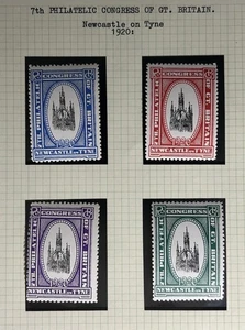 1920 Philatelistischer Kongress Großbritannien Reklamate Briefmarken - Bild 1 von 2