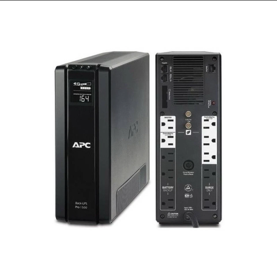 APC Back-UPS Pro BR1500G Power Battery Backup 1500VA 865W Tower GOOD Batteries - Image 1 of 4
