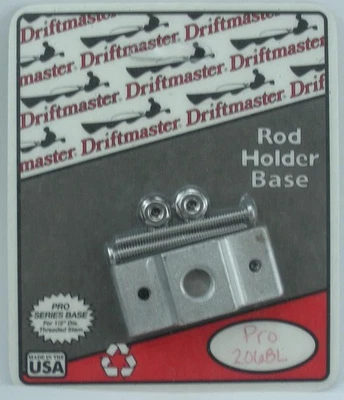 Base de riel cuadrado roscado izquierdo Driftmaster 206BL se adapta a 1/2" de diámetro Vástago Foto 1 de 2