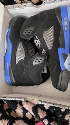 Jordon Retro 5 Racing Azul Tamanho 8 Novo em folha - Imagem 1 de 4