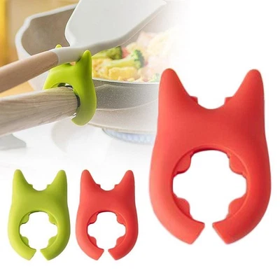 Spoon Pot Pan Holder Spatula Bracket Clip Storage Rack For Household Stoves C8H7 - Image 1 of 4