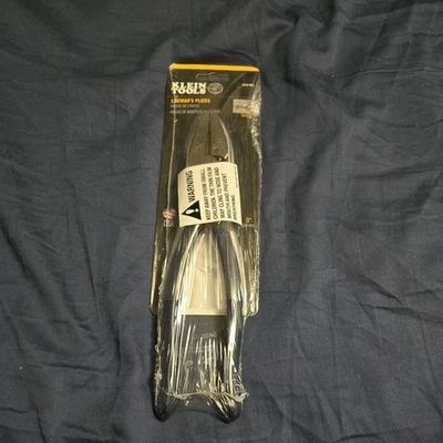 Klein Tools D213-9NE 9" Linesman Pliers Copper & Aluminum Cutter- Blue/Silver - Image 1 of 2