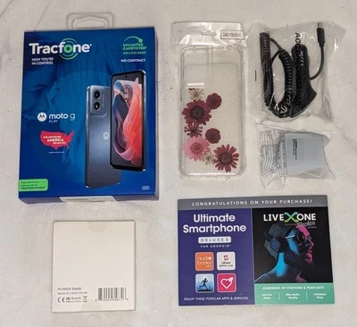 Moto G Play 2024 6.5" 64GB + 1 Year service 1500 Min/Text/Data + 5k Power Bank - Image 1 of 4