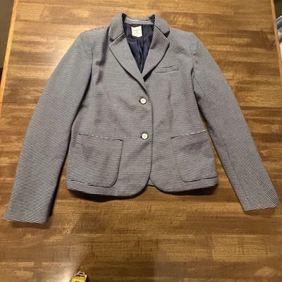 Blazer Gap The Academy Mujer 8 Chaqueta Azul Blanco Rayas Preppy Costero Foto 1 de 4